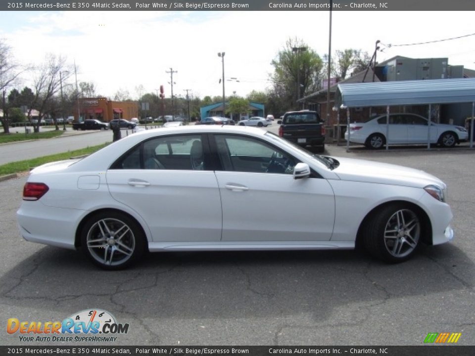 2015 Mercedes-Benz E 350 4Matic Sedan Polar White / Silk Beige/Espresso Brown Photo #11