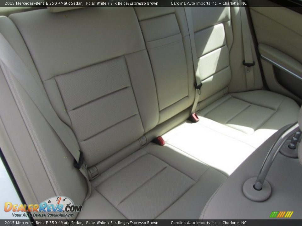 2015 Mercedes-Benz E 350 4Matic Sedan Polar White / Silk Beige/Espresso Brown Photo #24