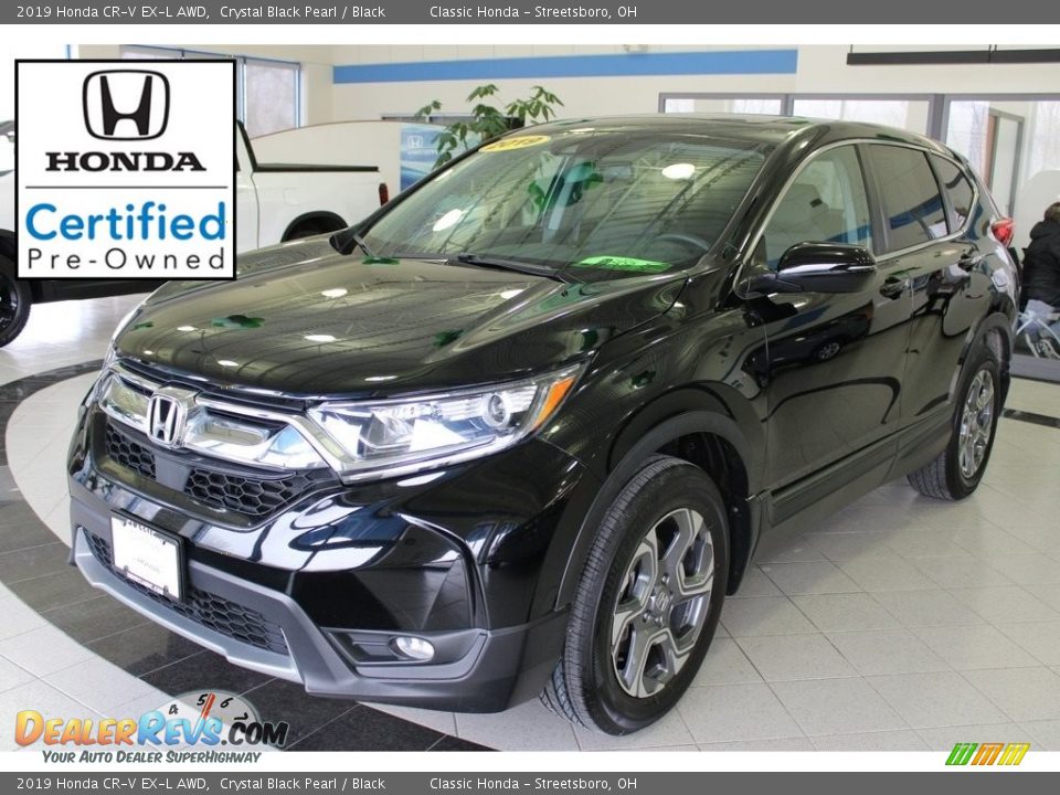 2019 Honda CR-V EX-L AWD Crystal Black Pearl / Black Photo #1