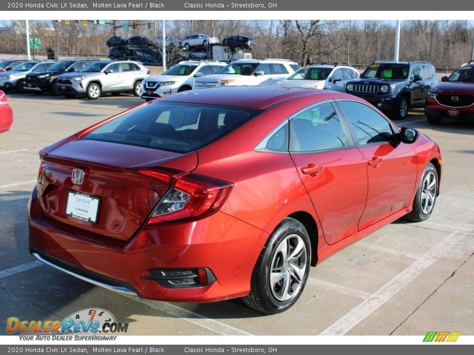 2020 Honda Civic LX Sedan Molten Lava Pearl / Black Photo #5