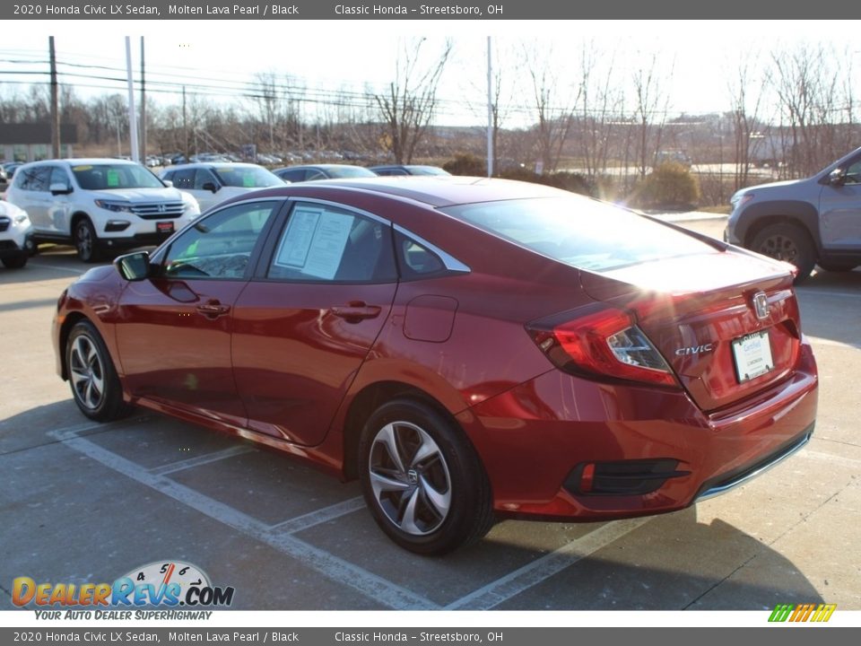 2020 Honda Civic LX Sedan Molten Lava Pearl / Black Photo #7