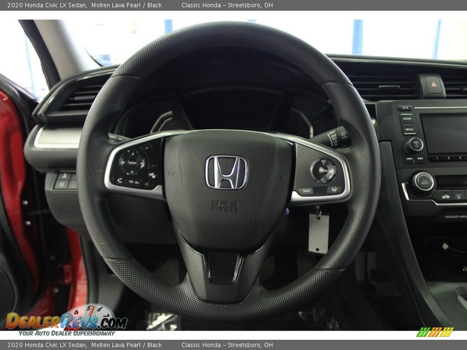 2020 Honda Civic LX Sedan Molten Lava Pearl / Black Photo #19