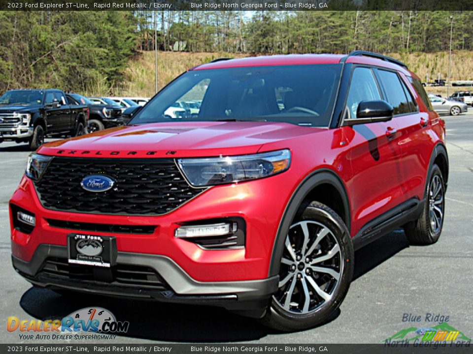 Front 3/4 View of 2023 Ford Explorer ST-Line Photo #1