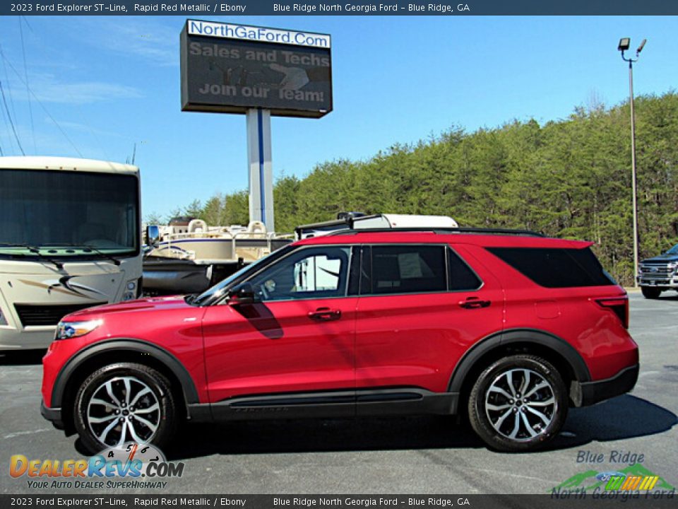 Rapid Red Metallic 2023 Ford Explorer ST-Line Photo #2