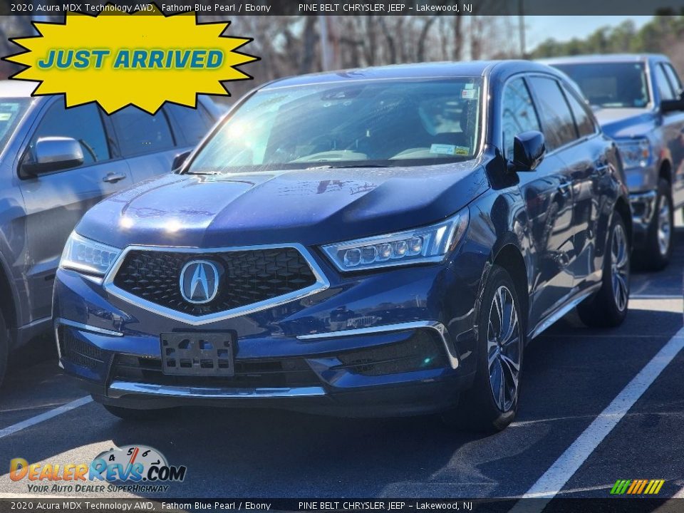 2020 Acura MDX Technology AWD Fathom Blue Pearl / Ebony Photo #1