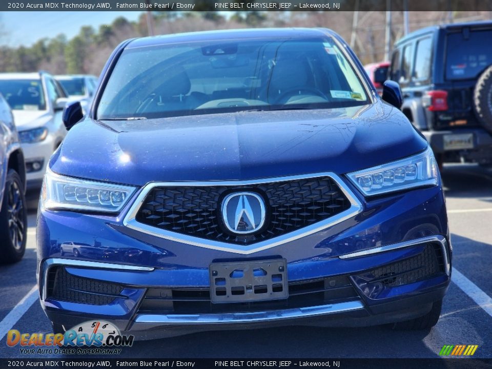 2020 Acura MDX Technology AWD Fathom Blue Pearl / Ebony Photo #2