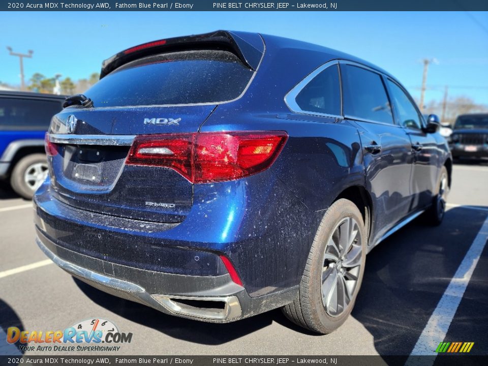 2020 Acura MDX Technology AWD Fathom Blue Pearl / Ebony Photo #4