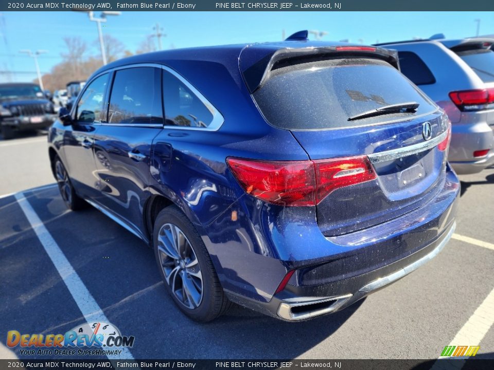 2020 Acura MDX Technology AWD Fathom Blue Pearl / Ebony Photo #6
