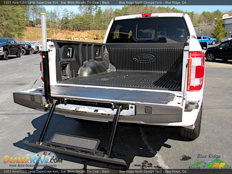 2023 Ford F150 Lariat SuperCrew 4x4 Star White Metallic Tri-Coat / Black Photo #14