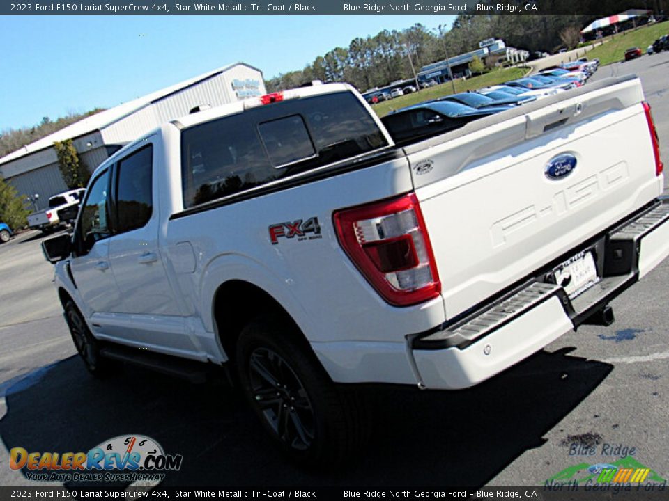 2023 Ford F150 Lariat SuperCrew 4x4 Star White Metallic Tri-Coat / Black Photo #30