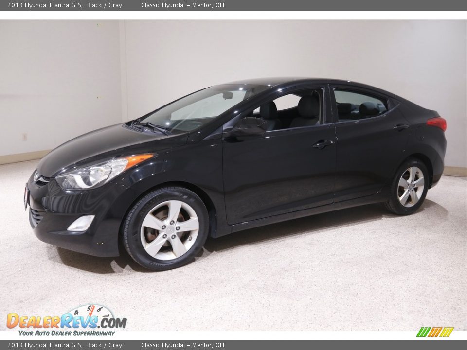 2013 Hyundai Elantra GLS Black / Gray Photo #3
