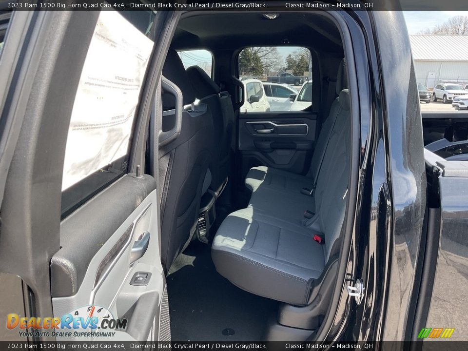 2023 Ram 1500 Big Horn Quad Cab 4x4 Diamond Black Crystal Pearl / Diesel Gray/Black Photo #3