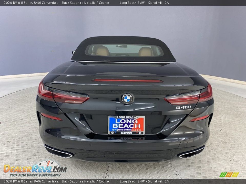 2020 BMW 8 Series 840i Convertible Black Sapphire Metallic / Cognac Photo #4
