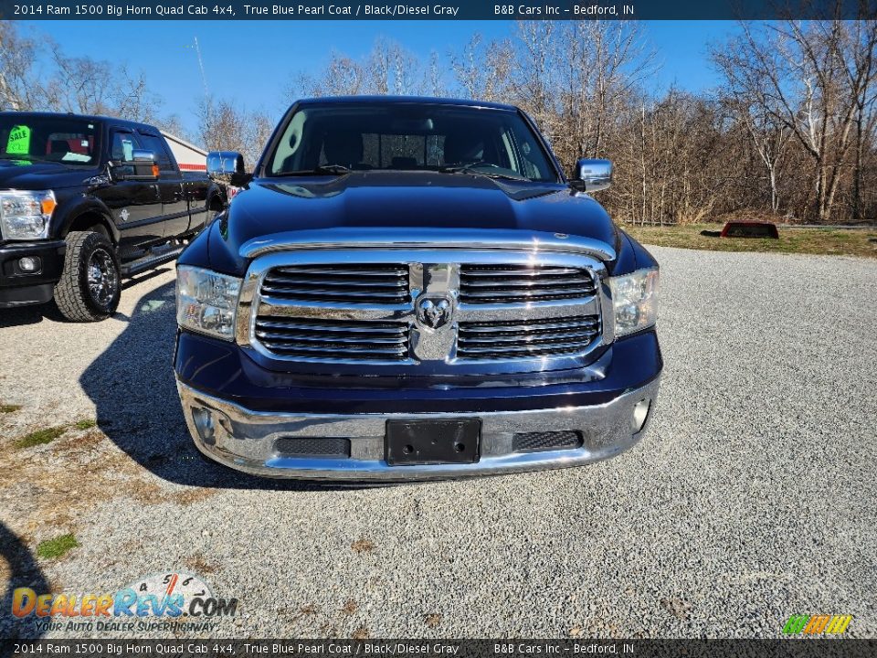 2014 Ram 1500 Big Horn Quad Cab 4x4 True Blue Pearl Coat / Black/Diesel Gray Photo #5