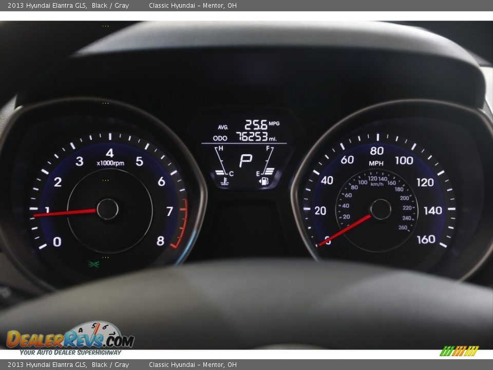 2013 Hyundai Elantra GLS Black / Gray Photo #8