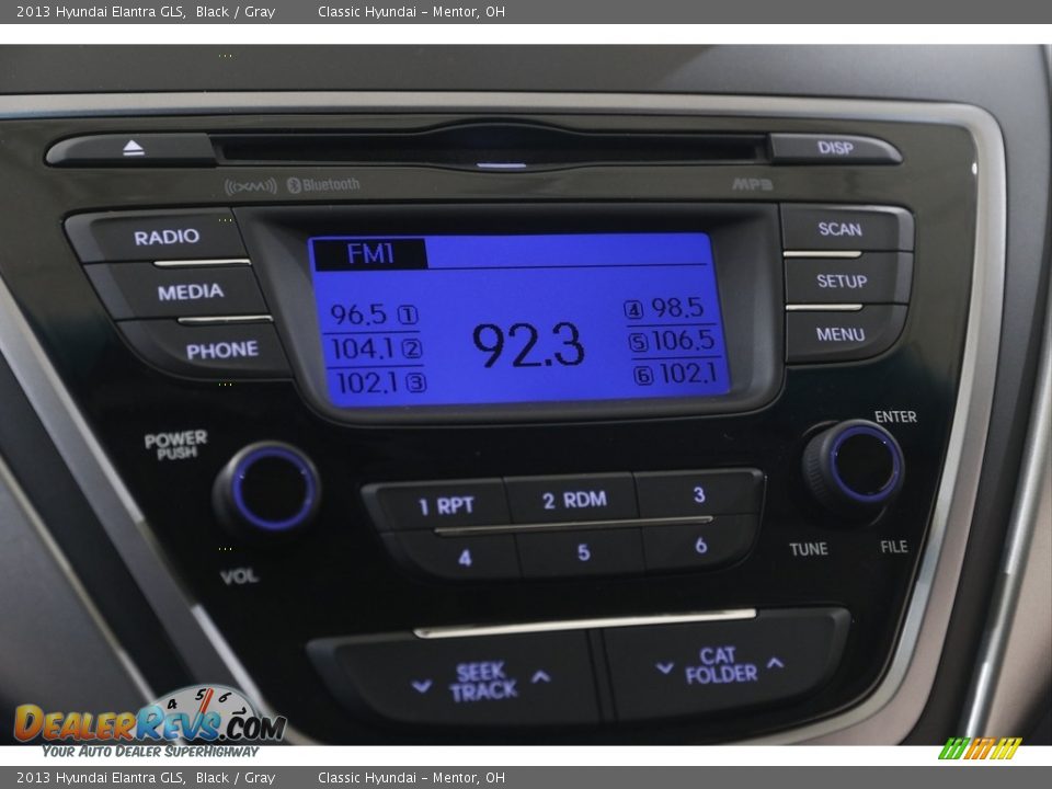 2013 Hyundai Elantra GLS Black / Gray Photo #10