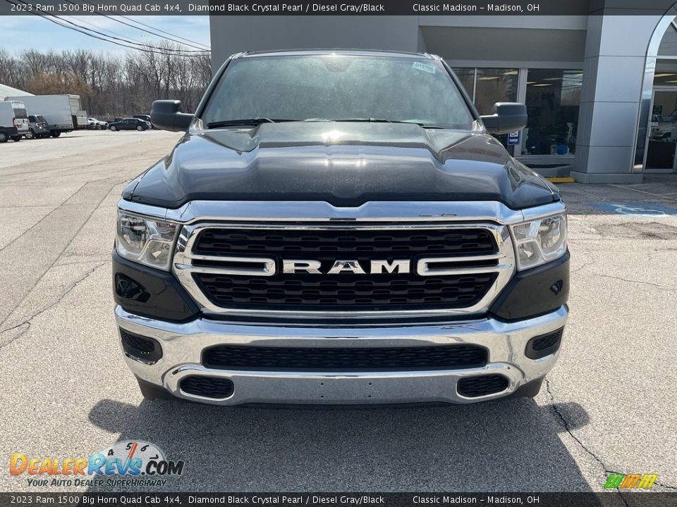 2023 Ram 1500 Big Horn Quad Cab 4x4 Diamond Black Crystal Pearl / Diesel Gray/Black Photo #10