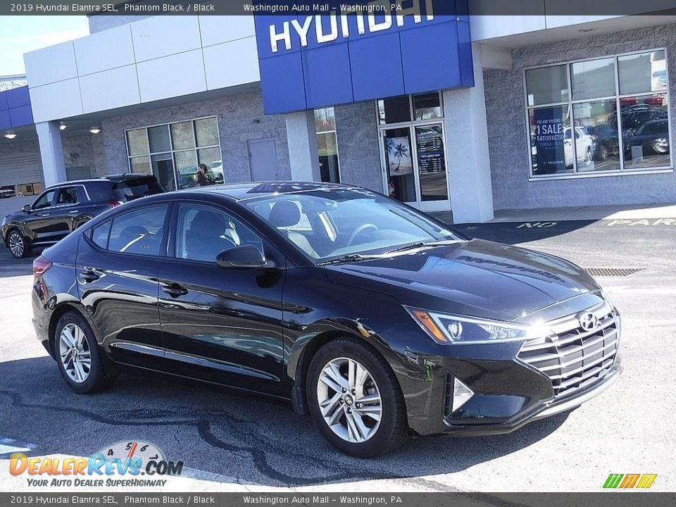 2019 Hyundai Elantra SEL Phantom Black / Black Photo #1