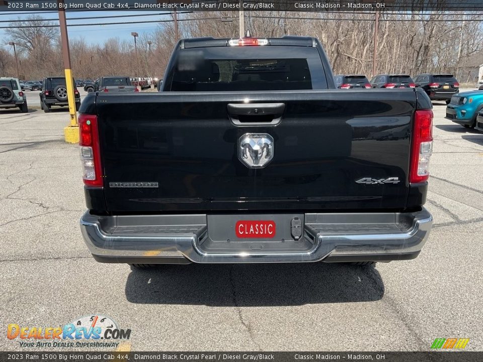 2023 Ram 1500 Big Horn Quad Cab 4x4 Diamond Black Crystal Pearl / Diesel Gray/Black Photo #11