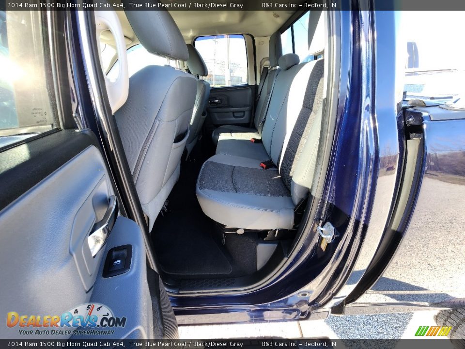 2014 Ram 1500 Big Horn Quad Cab 4x4 True Blue Pearl Coat / Black/Diesel Gray Photo #12