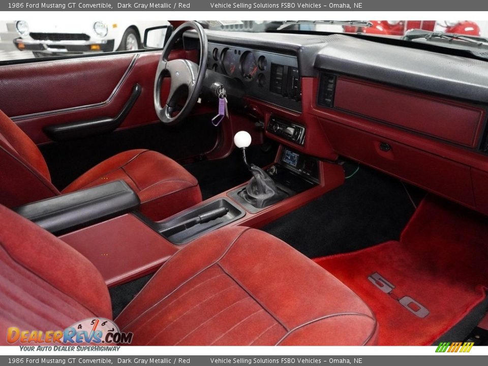 Front Seat of 1986 Ford Mustang GT Convertible Photo #8
