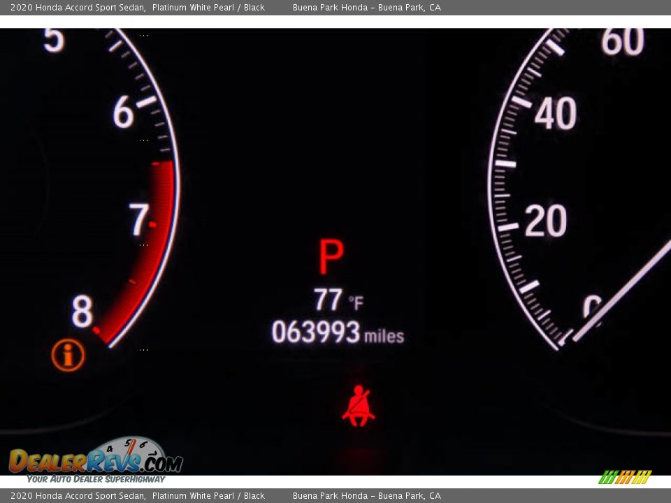 2020 Honda Accord Sport Sedan Platinum White Pearl / Black Photo #6