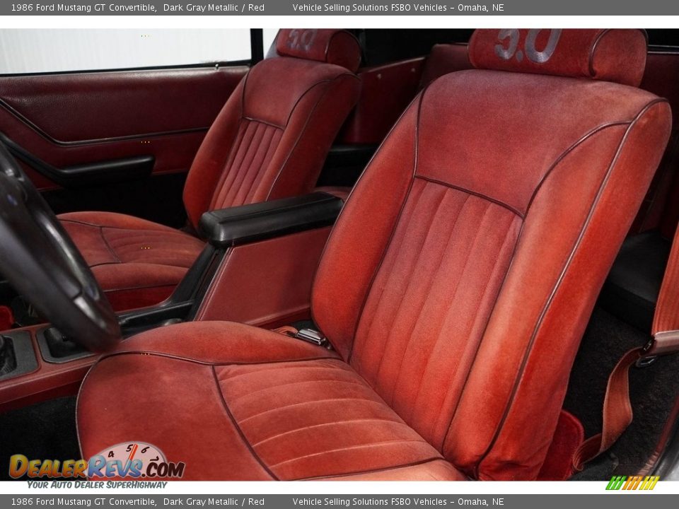 Front Seat of 1986 Ford Mustang GT Convertible Photo #9
