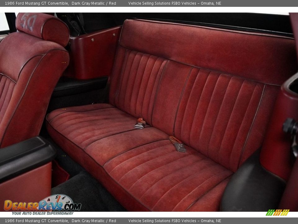 Rear Seat of 1986 Ford Mustang GT Convertible Photo #11