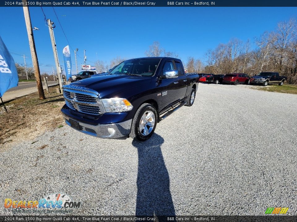 2014 Ram 1500 Big Horn Quad Cab 4x4 True Blue Pearl Coat / Black/Diesel Gray Photo #20