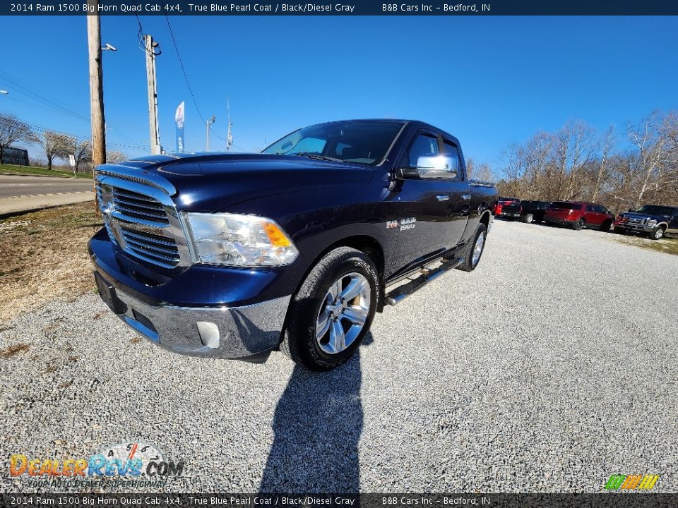 2014 Ram 1500 Big Horn Quad Cab 4x4 True Blue Pearl Coat / Black/Diesel Gray Photo #21