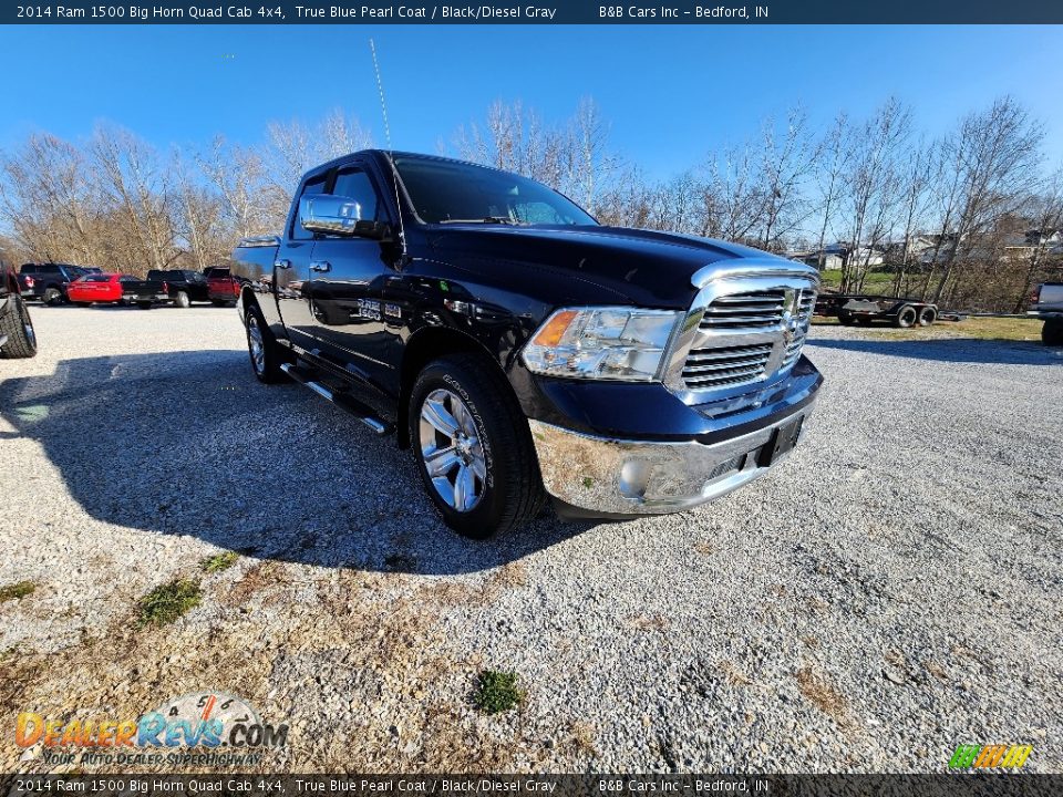 2014 Ram 1500 Big Horn Quad Cab 4x4 True Blue Pearl Coat / Black/Diesel Gray Photo #22