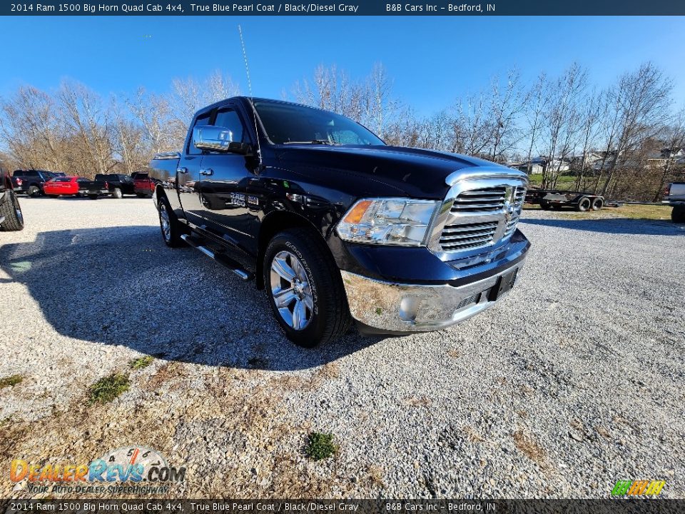 2014 Ram 1500 Big Horn Quad Cab 4x4 True Blue Pearl Coat / Black/Diesel Gray Photo #22