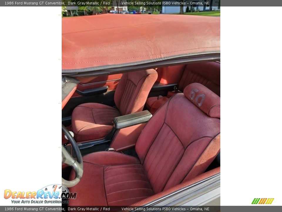 Front Seat of 1986 Ford Mustang GT Convertible Photo #26