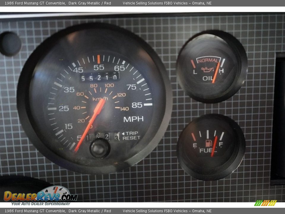 1986 Ford Mustang GT Convertible Gauges Photo #29
