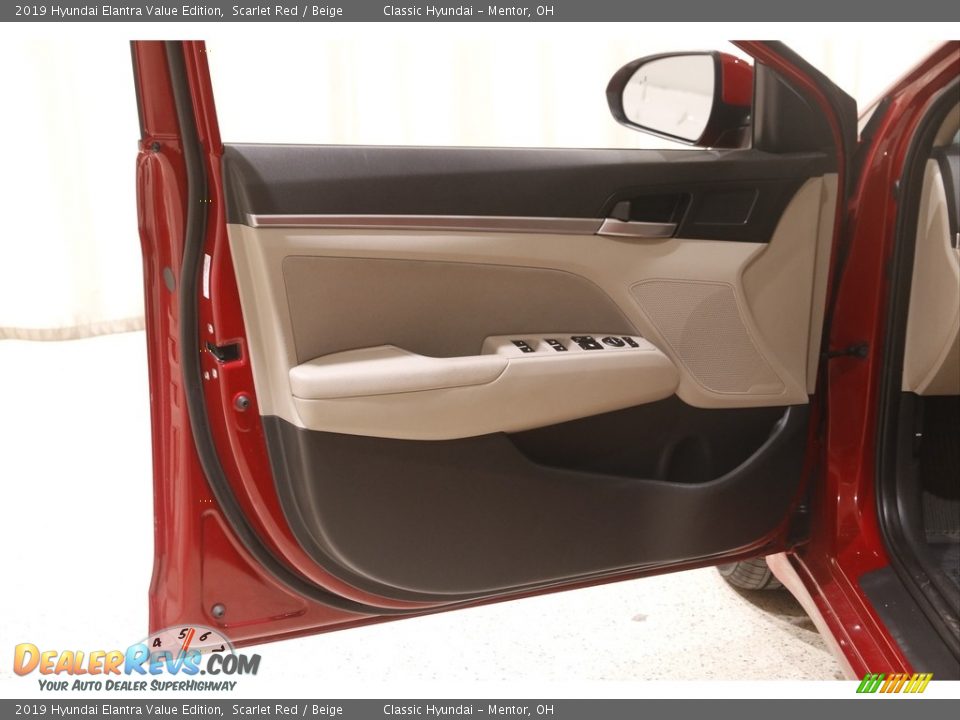 2019 Hyundai Elantra Value Edition Scarlet Red / Beige Photo #4