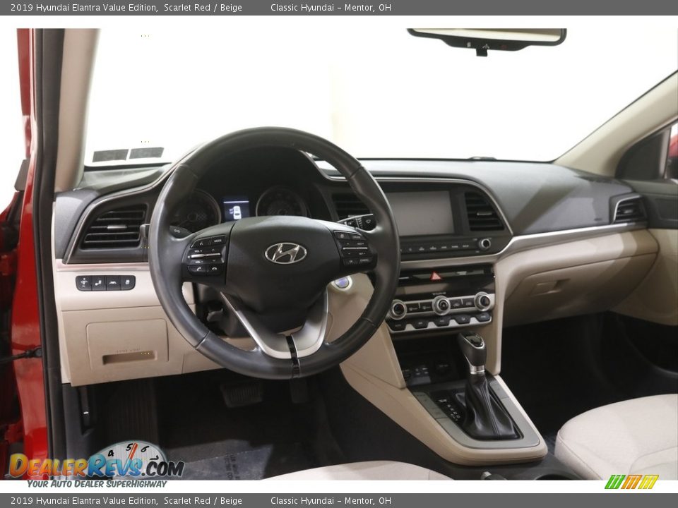 2019 Hyundai Elantra Value Edition Scarlet Red / Beige Photo #6