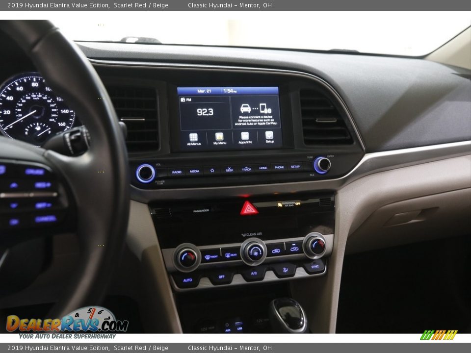 2019 Hyundai Elantra Value Edition Scarlet Red / Beige Photo #9