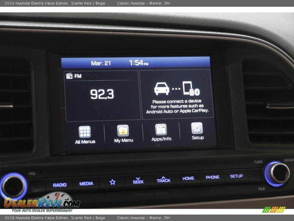 2019 Hyundai Elantra Value Edition Scarlet Red / Beige Photo #10