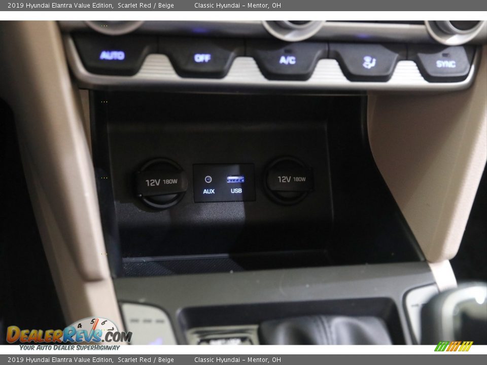 2019 Hyundai Elantra Value Edition Scarlet Red / Beige Photo #12