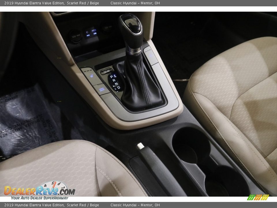 2019 Hyundai Elantra Value Edition Scarlet Red / Beige Photo #13