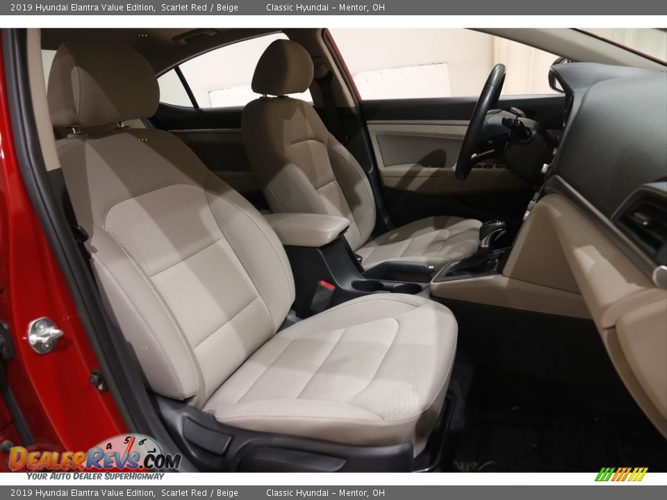 2019 Hyundai Elantra Value Edition Scarlet Red / Beige Photo #15