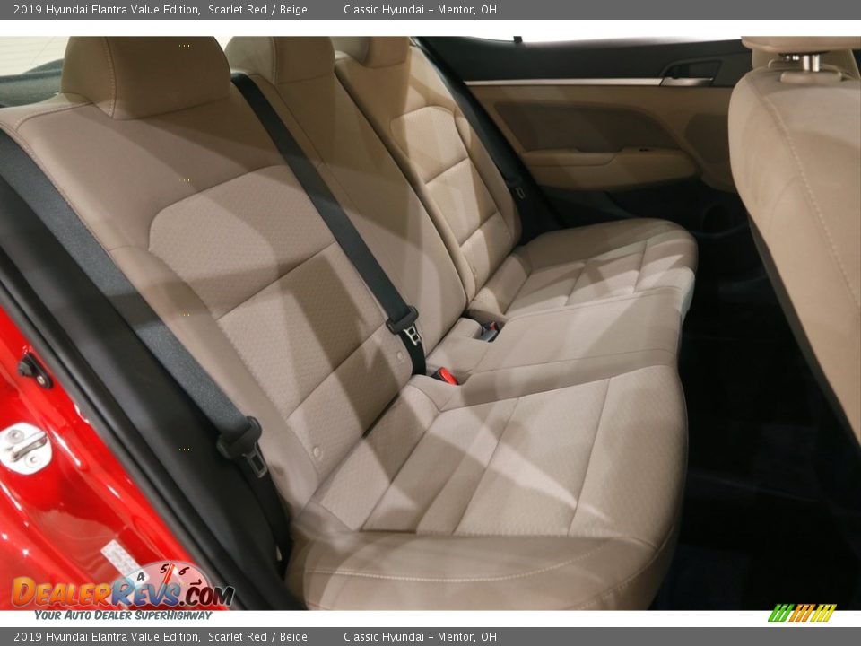 2019 Hyundai Elantra Value Edition Scarlet Red / Beige Photo #16
