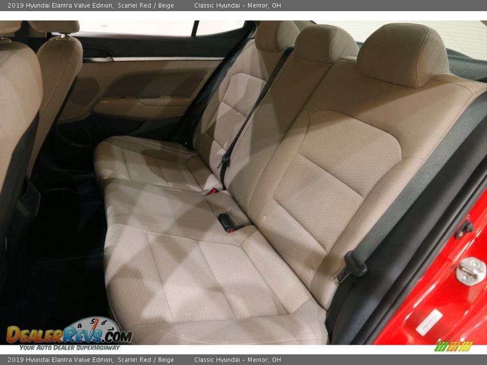 2019 Hyundai Elantra Value Edition Scarlet Red / Beige Photo #17