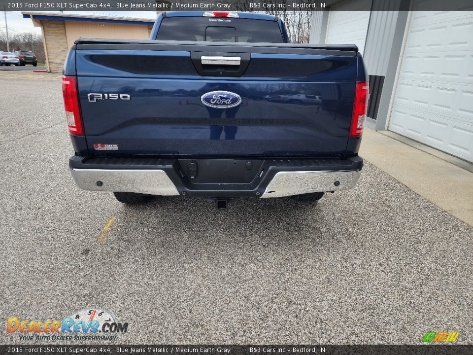 2015 Ford F150 XLT SuperCab 4x4 Blue Jeans Metallic / Medium Earth Gray Photo #3