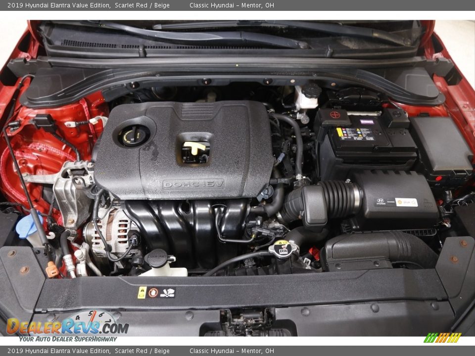 2019 Hyundai Elantra Value Edition Scarlet Red / Beige Photo #19