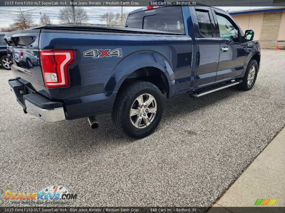 2015 Ford F150 XLT SuperCab 4x4 Blue Jeans Metallic / Medium Earth Gray Photo #4