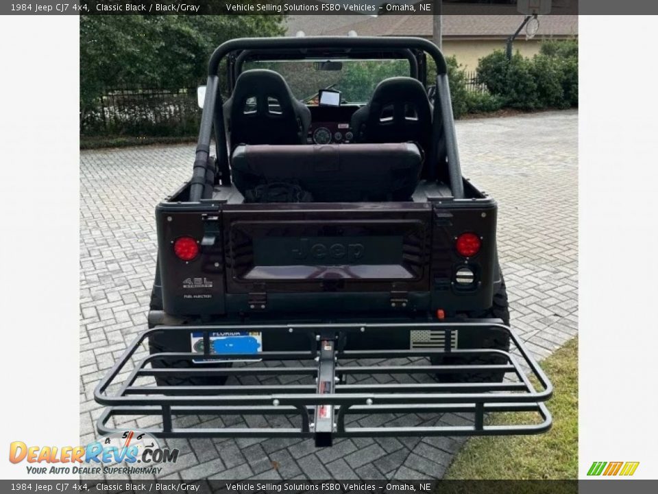 1984 Jeep CJ7 4x4 Classic Black / Black/Gray Photo #4