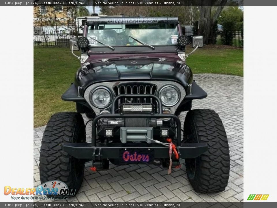 1984 Jeep CJ7 4x4 Classic Black / Black/Gray Photo #5