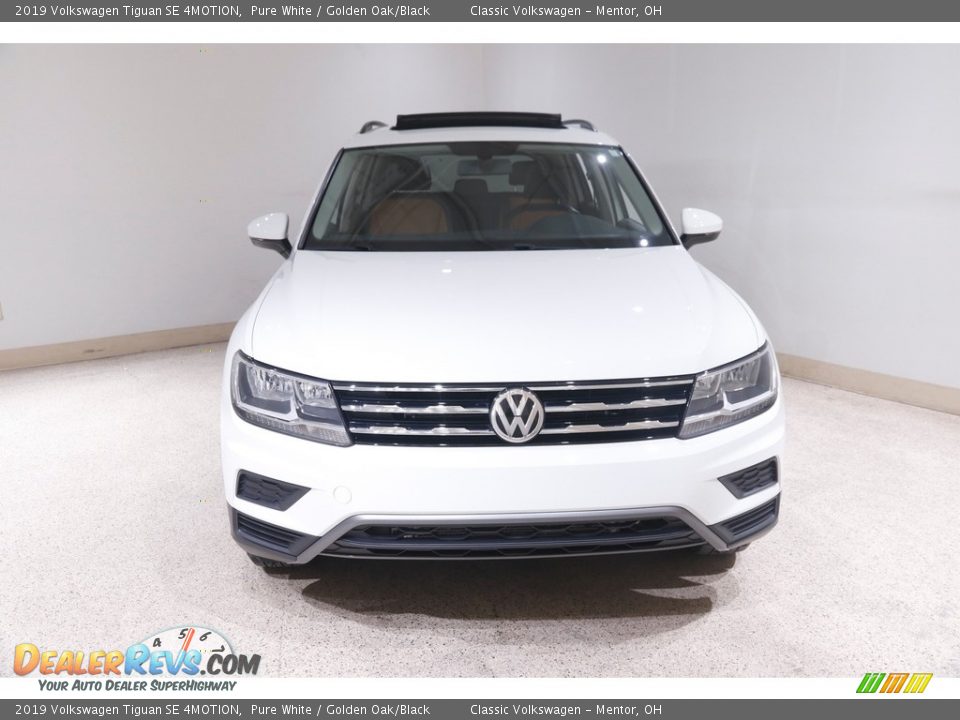 2019 Volkswagen Tiguan SE 4MOTION Pure White / Golden Oak/Black Photo #2