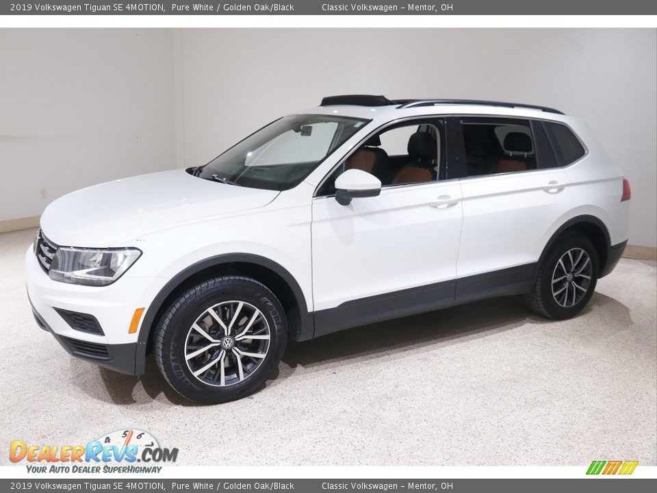 2019 Volkswagen Tiguan SE 4MOTION Pure White / Golden Oak/Black Photo #3